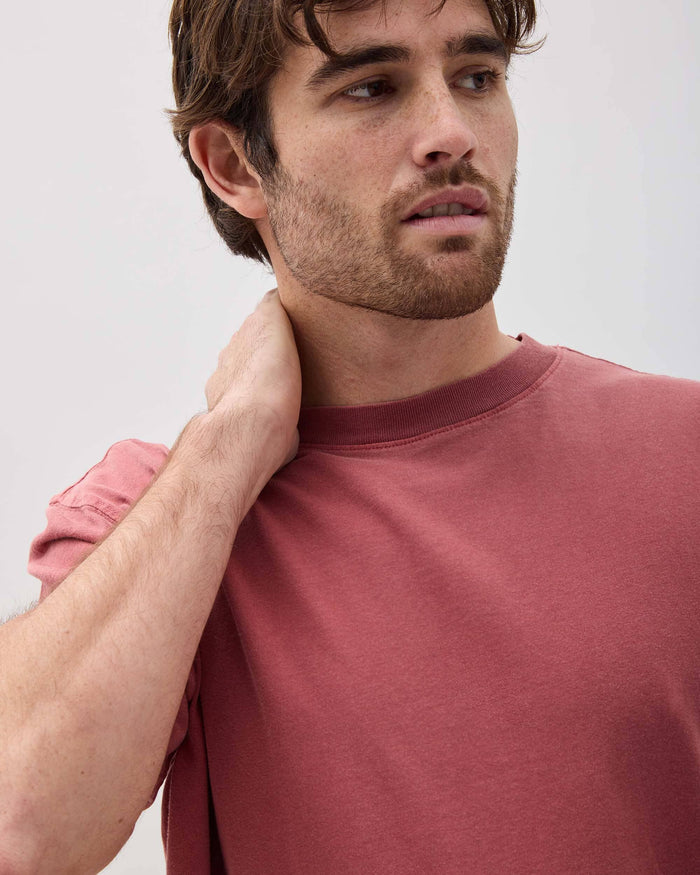 Men's Relaxed Tee in Pink Sands | Richer Poorer