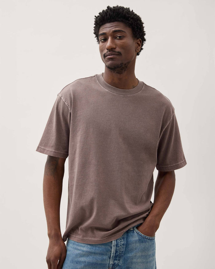 Men's Relaxed Tee in Fennel Seed (Tan) | Richer Poorer