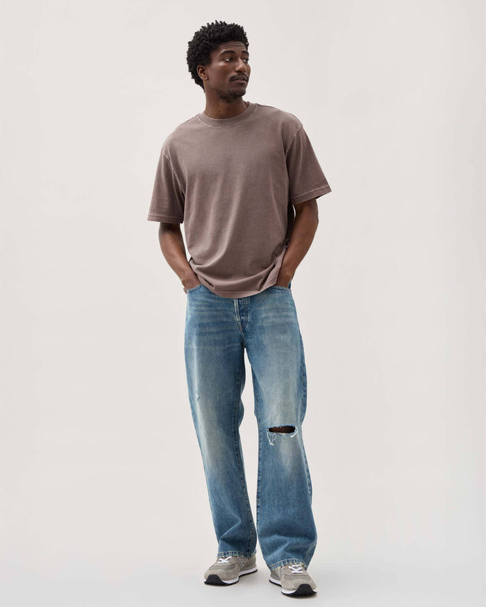 Men's Relaxed Tee in Fennel Seed (Tan) | Richer Poorer