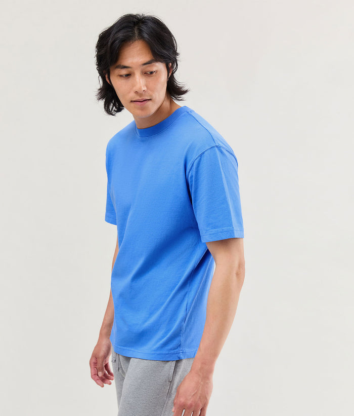 Men's Relaxed Tee in Pop Blue | Richer Poorer