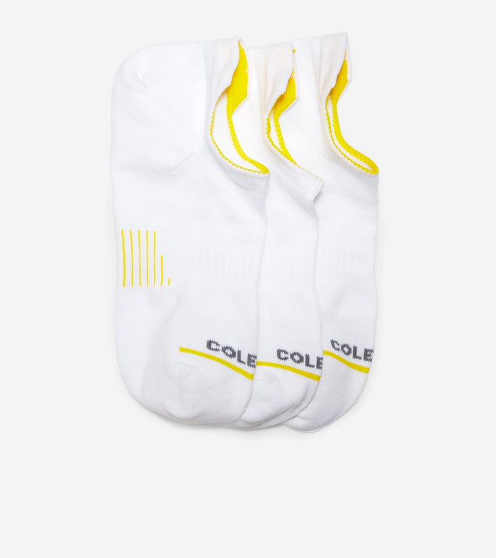Men's ZERØGRAND 3-Pair Liner Socks-White