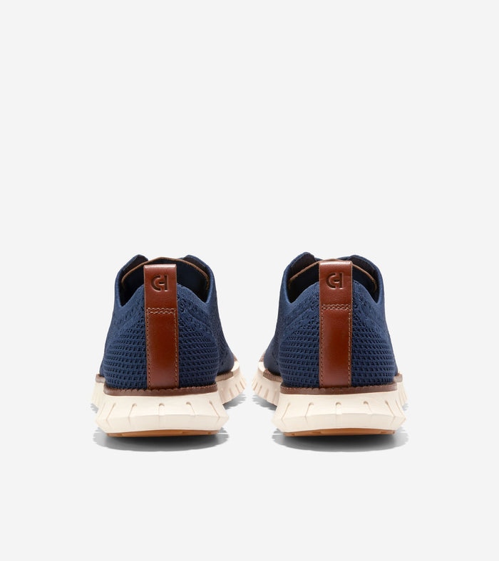 Men's ZERØGRAND Remastered Stitchlite™ Wingtip Oxfords-Marine Blue Stitchlite™-Ivory