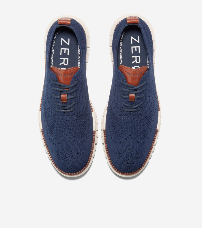 Men's ZERØGRAND Remastered Stitchlite™ Wingtip Oxfords-Marine Blue Stitchlite™-Ivory