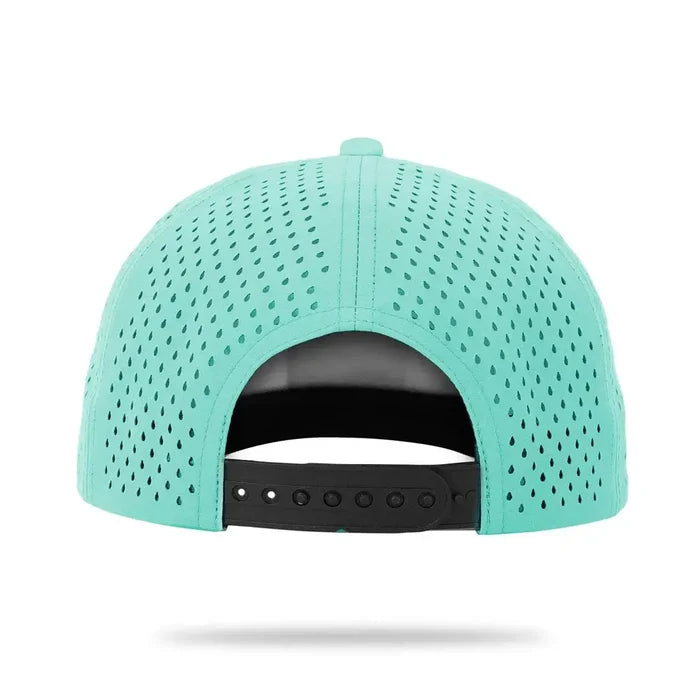 MIA - Miami Hat - Black   Teal color Back view