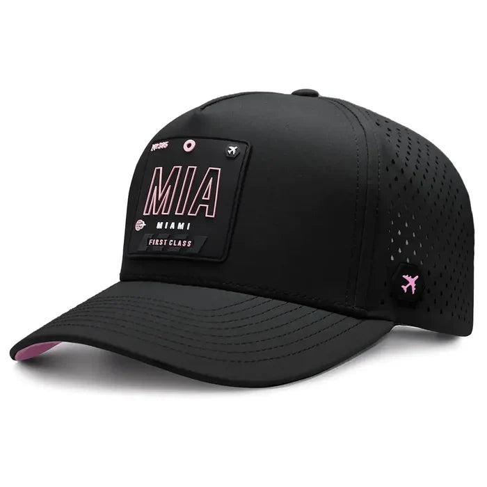 Miami Hat - Black/Pink color 3 Quarter front view