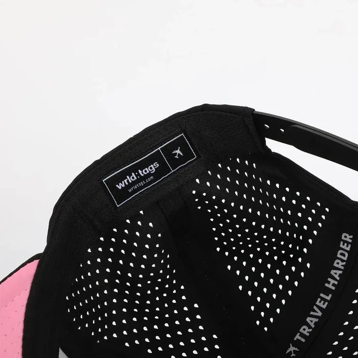 Miami Hat - Black/Pink color Inner  close view