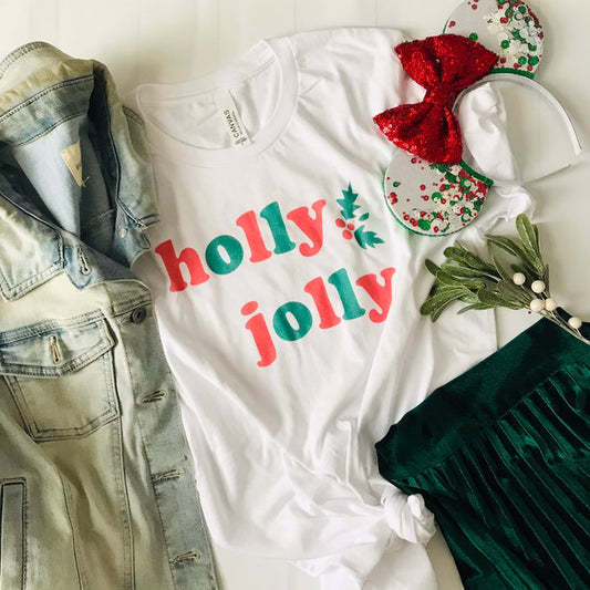 Mickey Holly Jolly Holiday Short-Sleeve Unisex T-Shirt