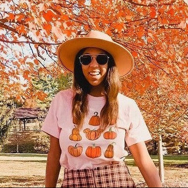 Mickey Pumpkin Patch T-Shirt Fall Short-Sleeve Unisex T-Shirt