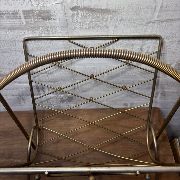 Mid Century Modern Metal Magazine Rack