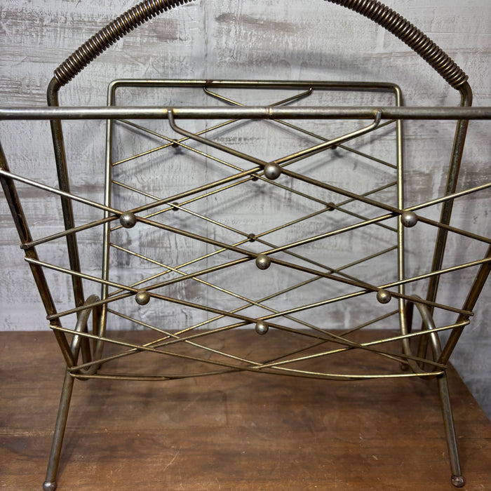 Mid Century Modern Metal Magazine Rack