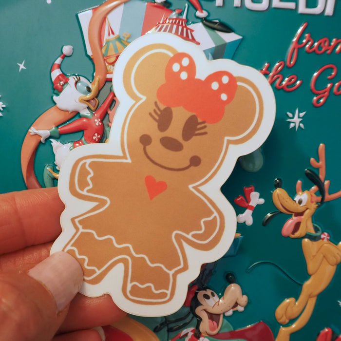 Minnie Gingerbread Sticker Christmas Mouse