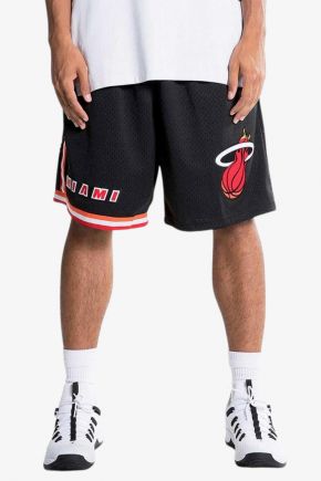 MENS MITCHELL & NESS NBA SWINGMAN ROAD SHORTS HEAT 96-97 | Midway Sports.