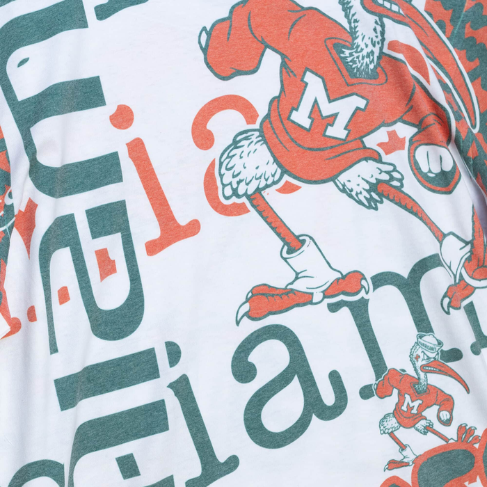 Mitchell & Ness Unisex Jumbotron 2.0 Sublimated Ss Tee University Of Miami