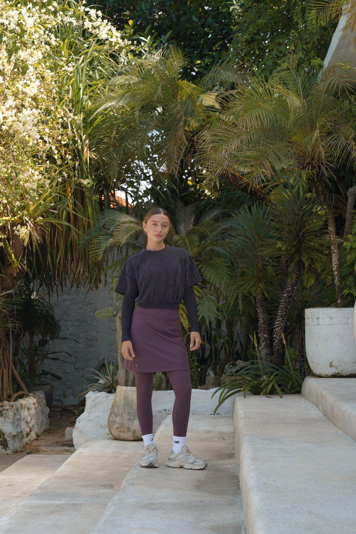 Modest lifestyle active skirt designed for everyday wear and light physical activities.