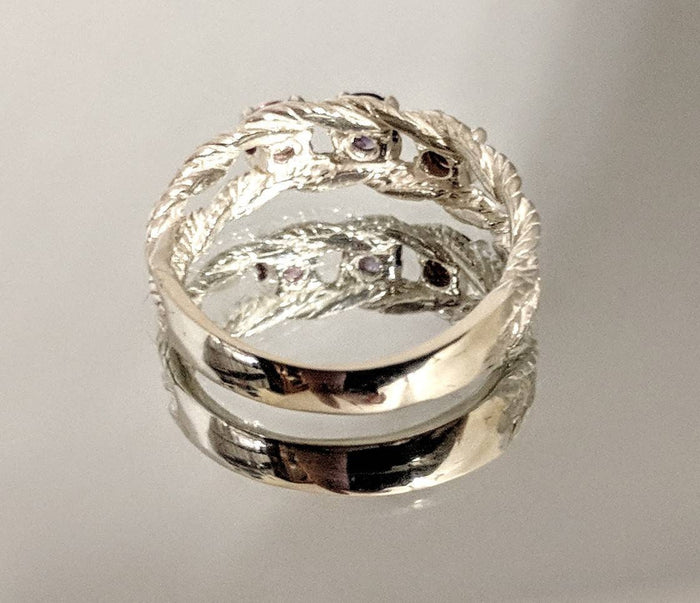 Mothers Ring Solid Sterling Silver or Solid 14kt White, Yellow or Rose Gold, 3, 4, 5, 6, 7 Stone, Custom Made, Engraving Size 7
