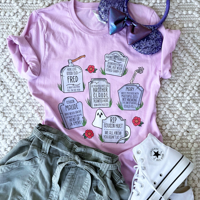 Muppets Haunted Mansion Rest in Peace Tombstones Halloween Spooky Unisex t-shirt