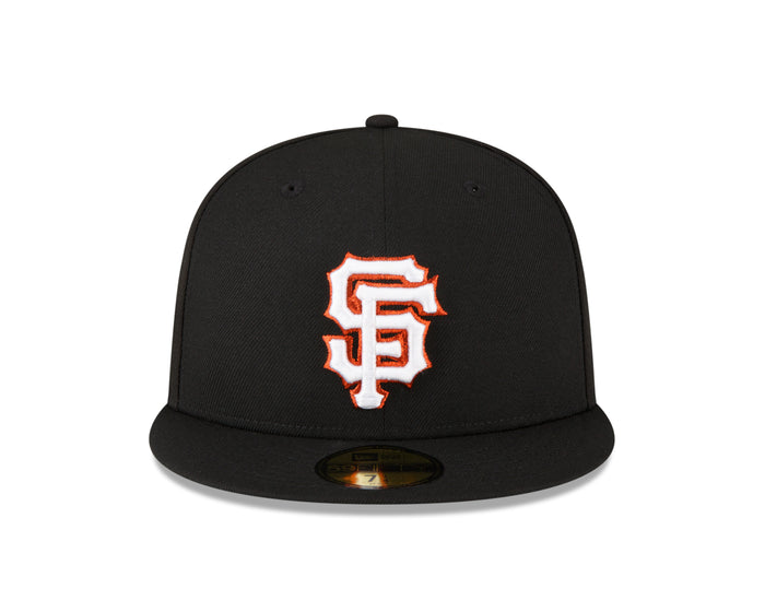 New Era 59fifty-Black San Francisco Giants Fitted 60th Anniversary Metallic Logo Side Patch