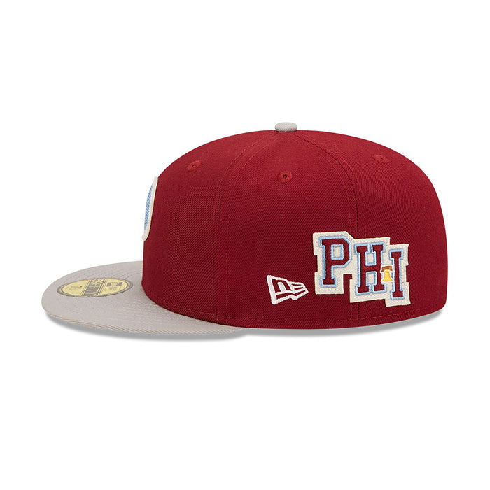New Era 59Fifty Philadelphia Phillies World Series Letterman Cap Hat Red