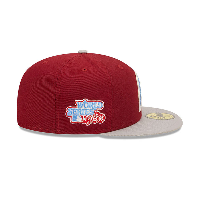 New Era 59Fifty Philadelphia Phillies World Series Letterman Cap Hat Red