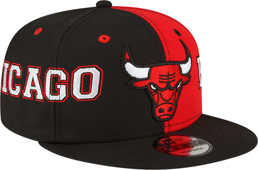New Era Chicago Bulls Black/Red Team Split 9FIFTY Snapback Hat