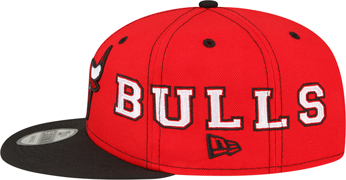 New Era Chicago Bulls Black/Red Team Split 9FIFTY Snapback Hat