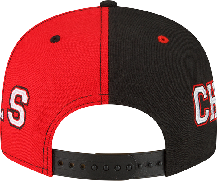New Era Chicago Bulls Black/Red Team Split 9FIFTY Snapback Hat