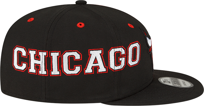 New Era Chicago Bulls Black/Red Team Split 9FIFTY Snapback Hat