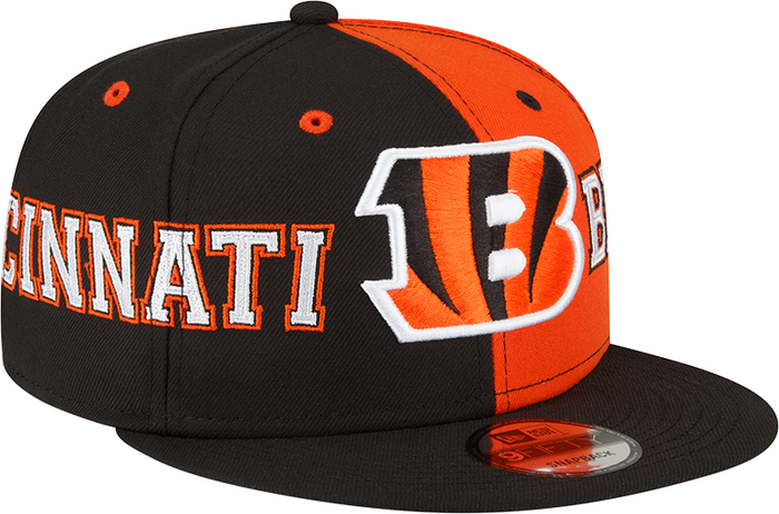 New Era Cincinnati Bengals Black/Orange Team Split 9FIFTY Snapback Hat