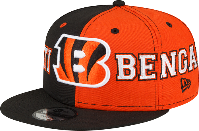 New Era Cincinnati Bengals Black/Orange Team Split 9FIFTY Snapback Hat