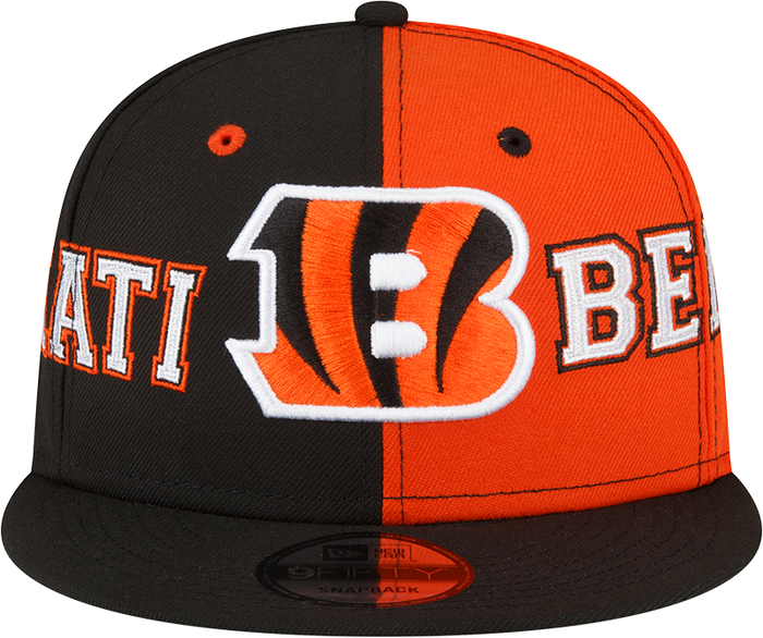 New Era Cincinnati Bengals Black/Orange Team Split 9FIFTY Snapback Hat