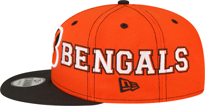 New Era Cincinnati Bengals Black/Orange Team Split 9FIFTY Snapback Hat