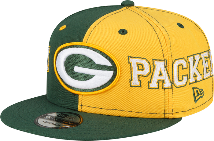 New Era Green Bay Packers Green/Gold Team Split 9FIFTY Snapback Hat