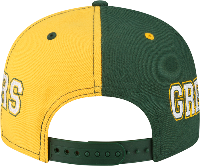New Era Green Bay Packers Green/Gold Team Split 9FIFTY Snapback Hat