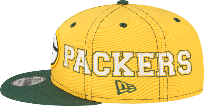 New Era Green Bay Packers Green/Gold Team Split 9FIFTY Snapback Hat