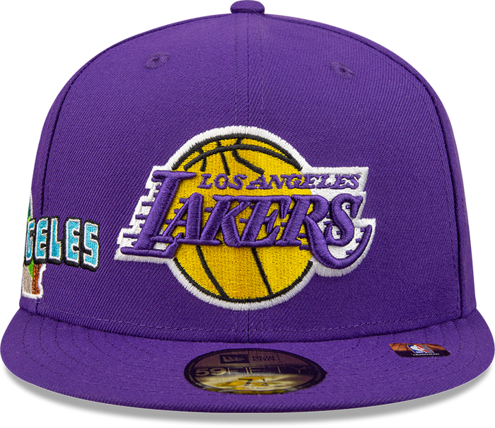 New Era Los Angeles Lakers Purple Stateview 59FIFTY Fitted Hat