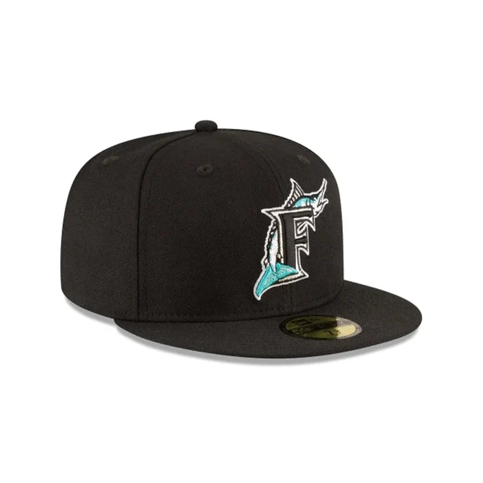 New Era Florida Marlins World Series Black Wool 59FIFTY Fitted black color