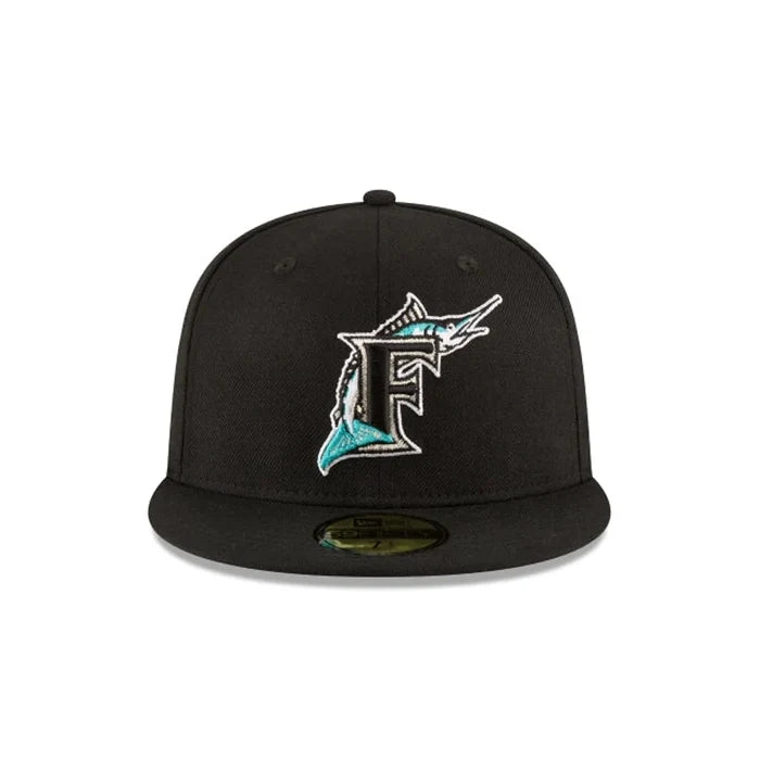 New Era Florida Marlins World Series Black Wool 59FIFTY Fitted black color