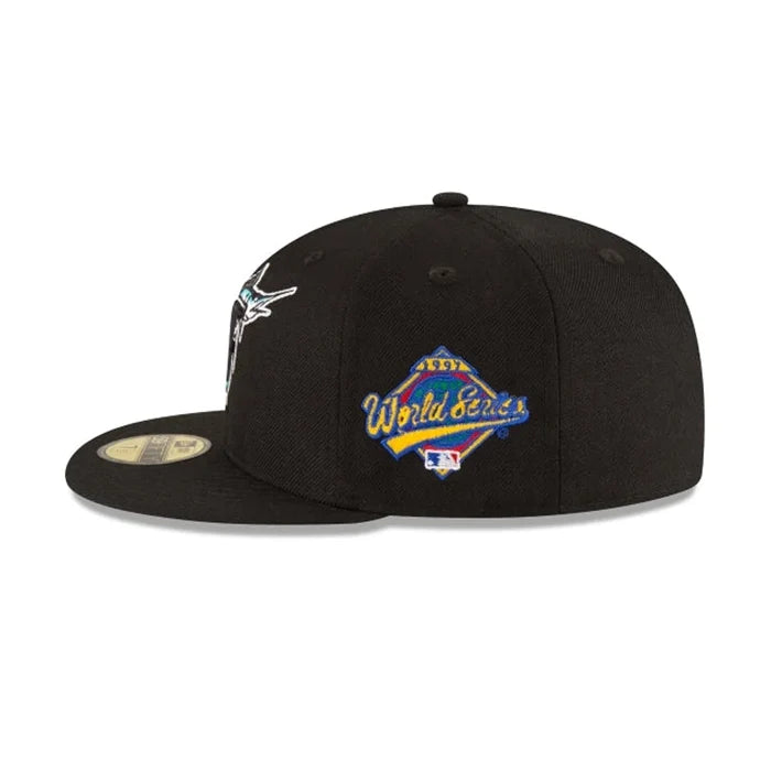 New Era Florida Marlins World Series Black Wool 59FIFTY Fitted black color