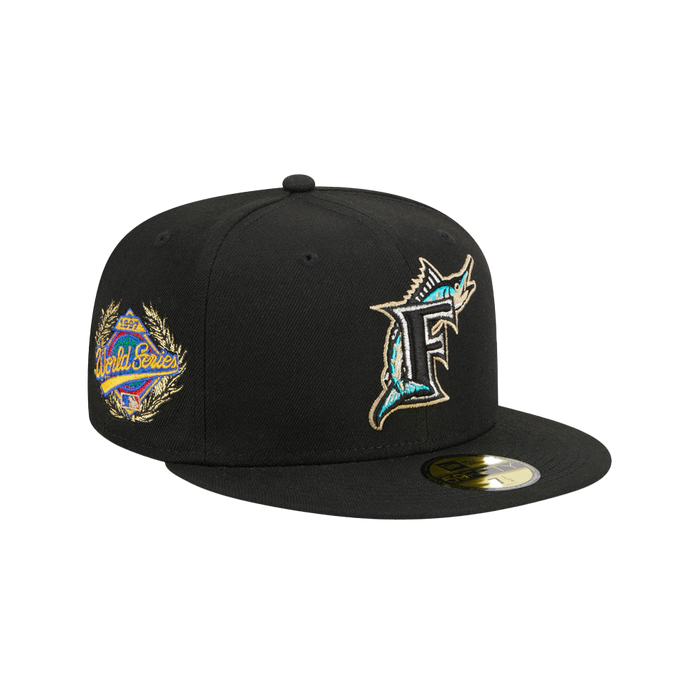 New Era MLB Miami Marlins Laurel Sidepatch 59Fifty Fitted