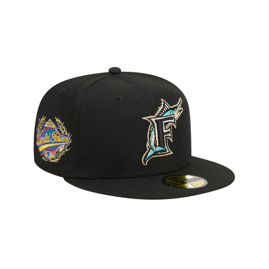 New Era MLB Miami Marlins Laurel Sidepatch 59Fifty Fitted