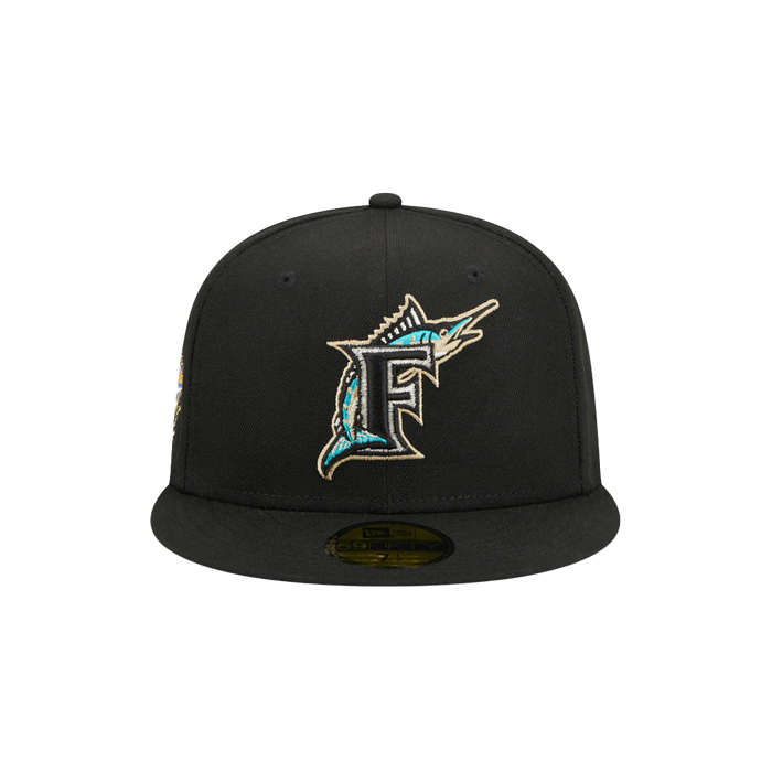 New Era MLB Miami Marlins Laurel Sidepatch 59Fifty Fitted