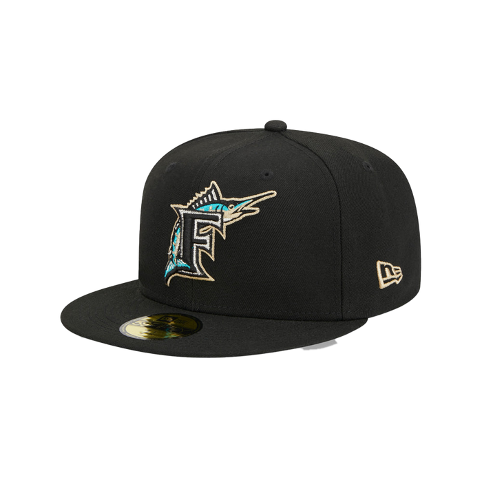 New Era MLB Miami Marlins Laurel Sidepatch 59Fifty Fitted