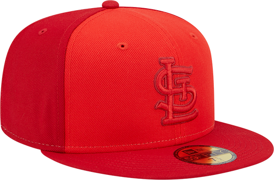 New Era St Louis Cardinals Mens Red Tri Tone Team 59FIFTY Fitted