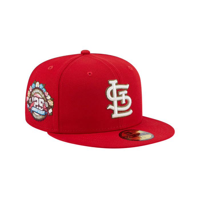 New Era St. Louis Cardinals New Era Red 25th Anniversary Spring Training Botanical 59FIFTY Fitted Hat