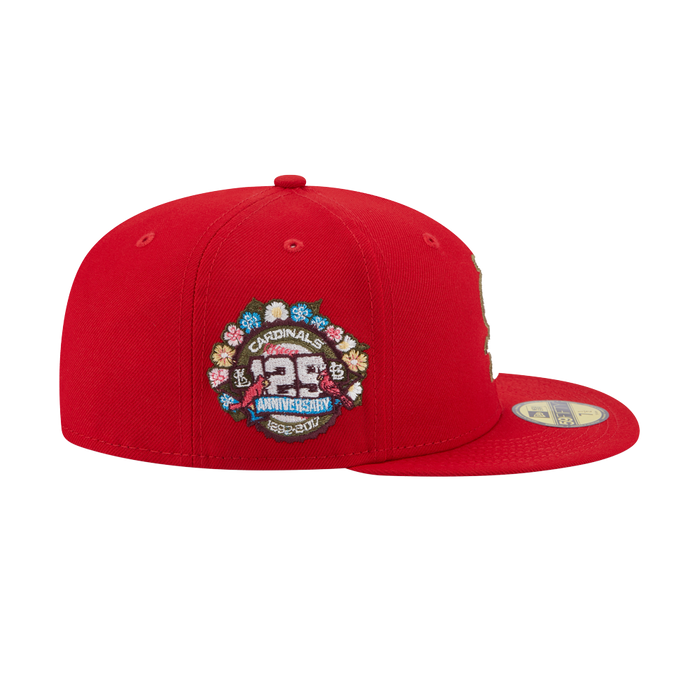 New Era St. Louis Cardinals New Era Red 25th Anniversary Spring Training Botanical 59FIFTY Fitted Hat