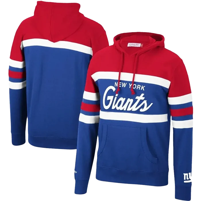 New York Giants Mitchell & Ness Head Coach Hoodie Blue color