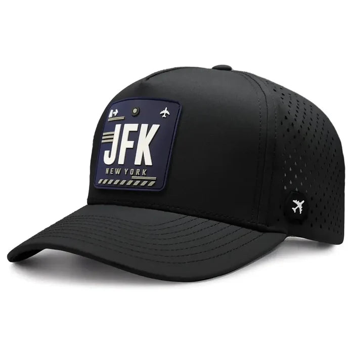 New York Performance Hat Black color 3Quarter front view