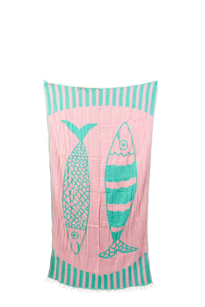 Double Fish Aqua/Yellow