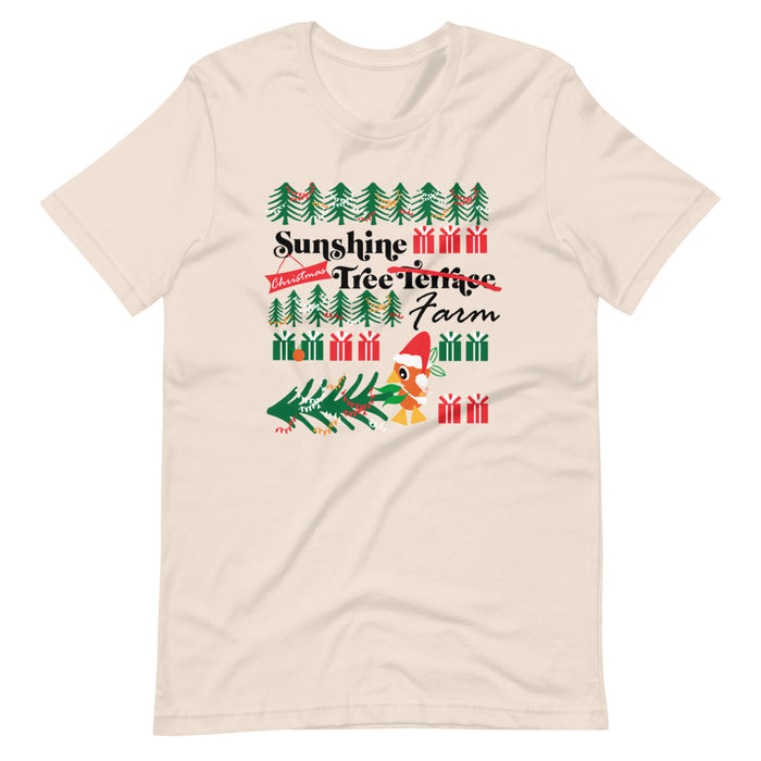 Orange Bird Christmas T-Shirt Sunshine Tree Terrace Short-Sleeve T-Shirt