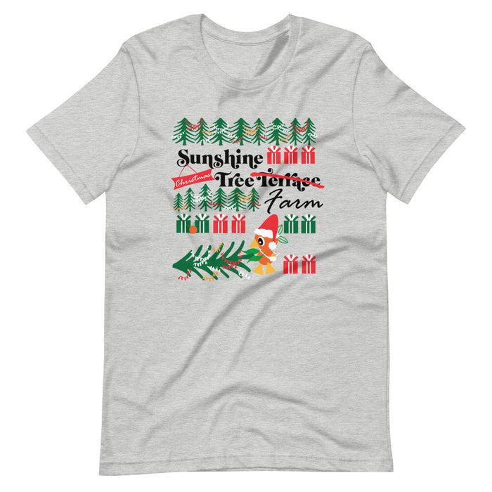 Orange Bird Christmas T-Shirt Sunshine Tree Terrace Short-Sleeve T-Shirt